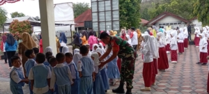 Babinsa Seminar Salit Hadiri Senam Sehat dan Sosialisasi Kartu KSB Maju