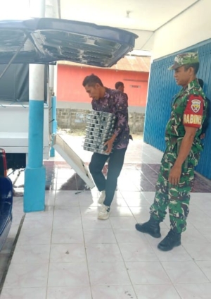 Babinsa Koramil 1627-01/Ba’a Pantau Pelaksanaan Program Makan Bergizi Gratis di Rote Ndao