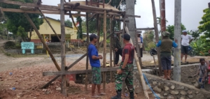 Bangun Pondasi Gapura Gereja, Pos Fatuha Turut Serta Gotong  Royong  Bersama Masyarakat Alas