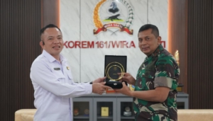 Danrem 161/WS Sambut Hangat Peserta PKDN Sespimti Polri Dikreg ke-34.