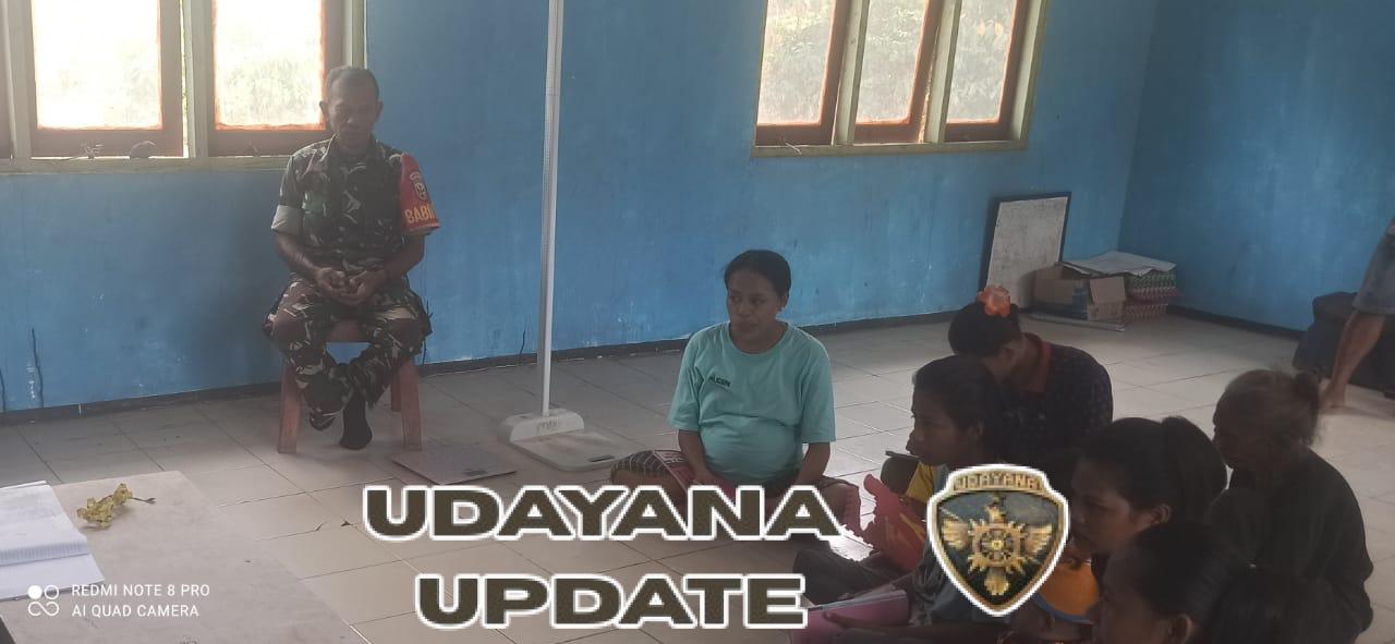 Babinsa Koramil 1602-04/Maurole Aktif Awasi Kamtibmas dan Dukung Program Kesehatan Ibu dan Anak
