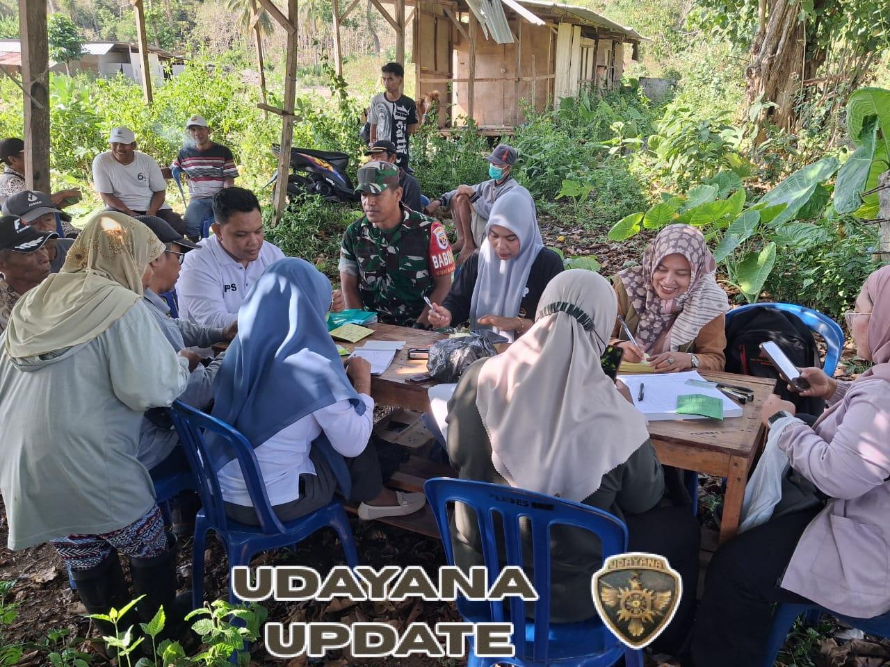 Babinsa Desa Bangkat Monteh Dampingi Kegiatan Register dan Vaksinasi Ternak Tahun 2025