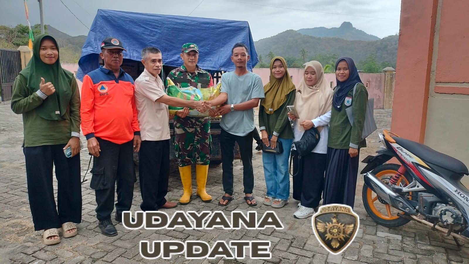 Babinsa Desa Tongo Dampingi BPBD Serahkan Bantuan untuk Warga Terdampak Banjir