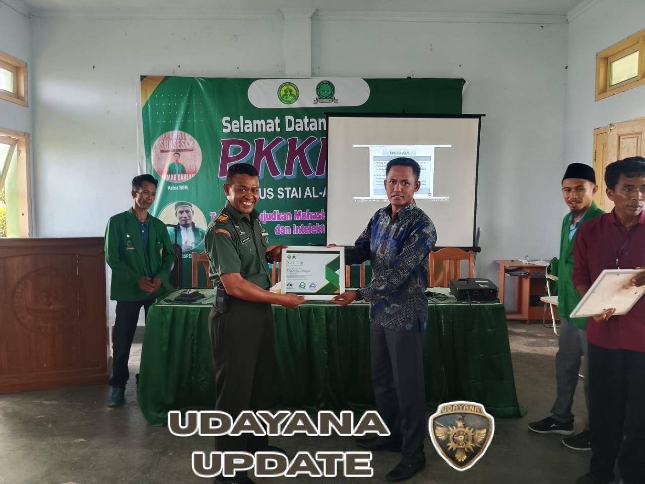 Pasi Intel Kodim 1614/Dompu Tekankan Wawasan Kebangsaan dalam PKKMB STAI Al-Amin