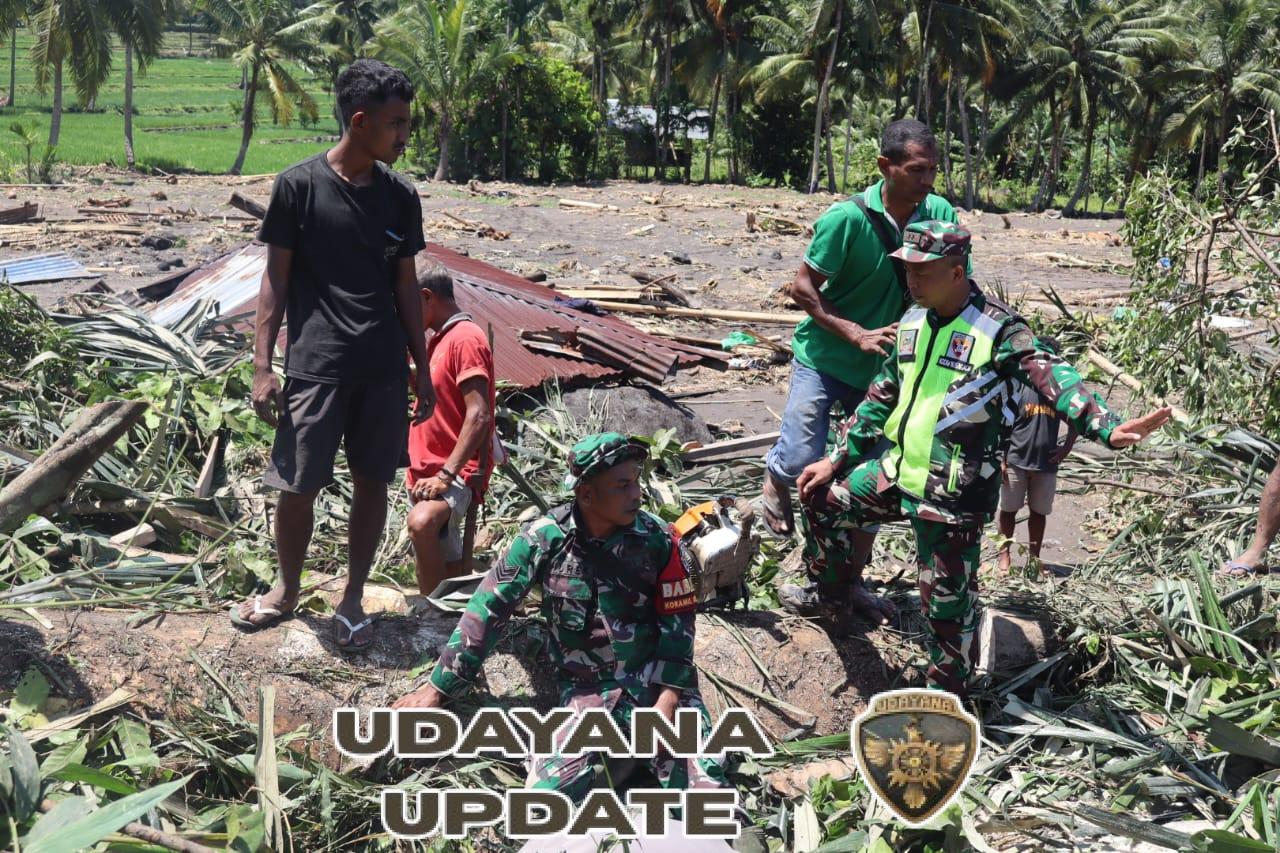 Dandim 1625/Ngada Laporkan Situasi Terkini Penanganan Banjir di Mauponggo, Nagekeo