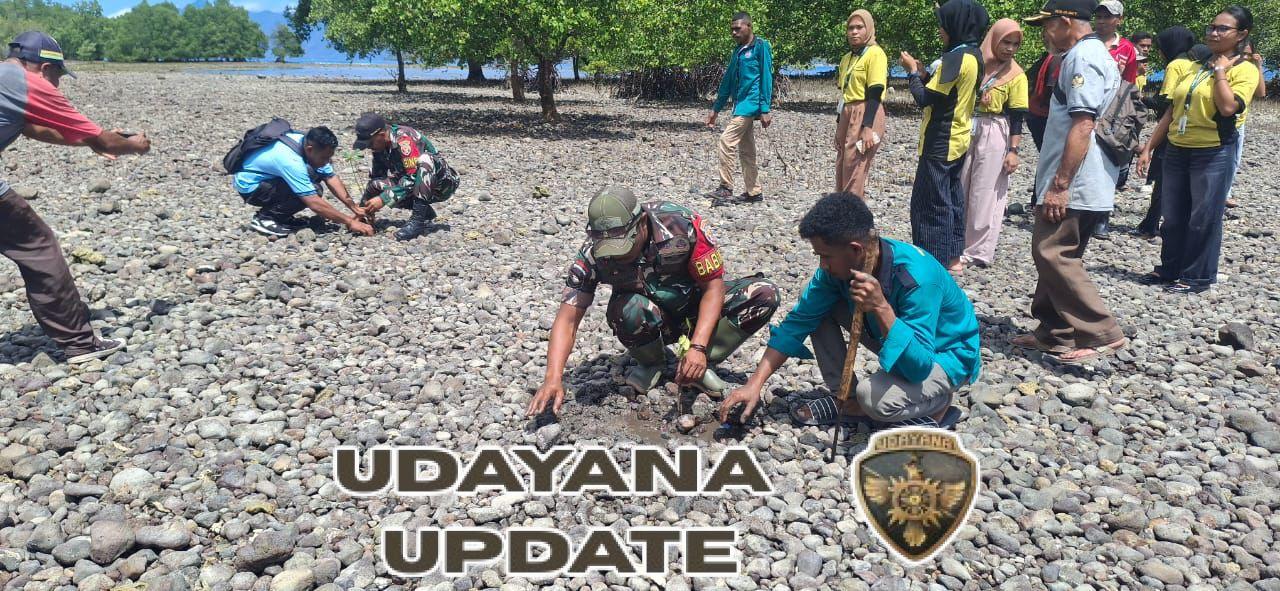 Karya Bakti Penanaman Pohon Warnai Kebersamaan TNI dan Warga Abal