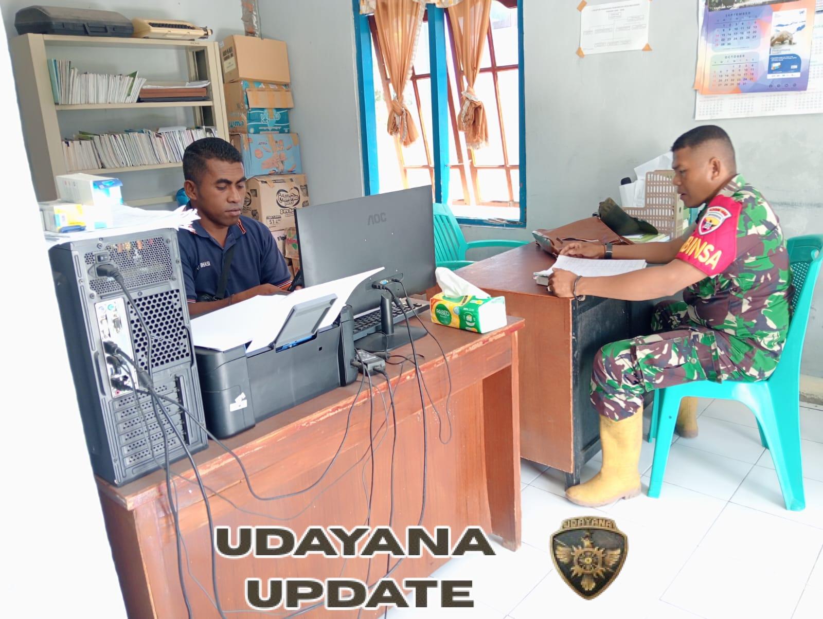 Wujudkan Kemanunggalan TNI-Rakyat, Babinsa Ende Aktif Pul Data dan Jaga Keamanan Desa