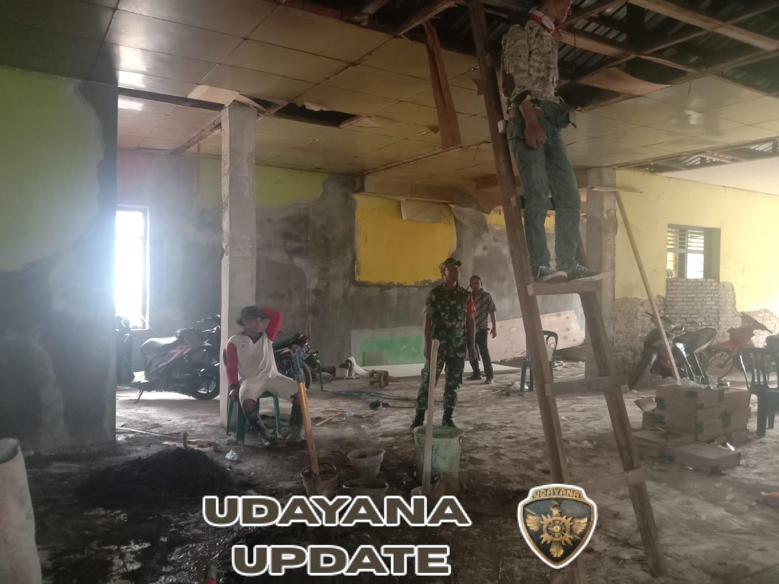 Wujud Kepedulian, Babinsa Desa Air Suning Dampingi Perehapan Dapur SPPG