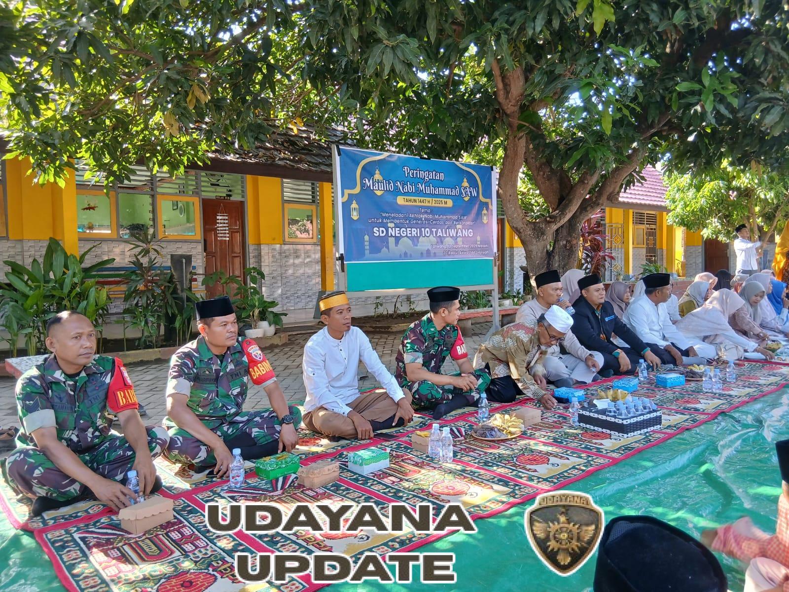 Peringati Maulid Nabi Muhammad SAW, Babinsa Taliwang Hadir di SDN 10 Taliwang