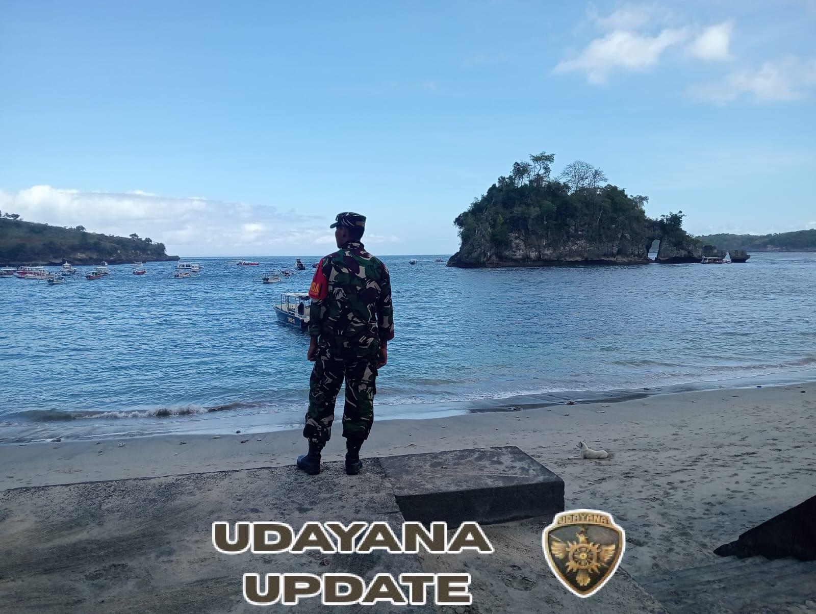 Babinsa Sakti Gelar Monitoring Obyek Wisata Pantai Crystal Bay