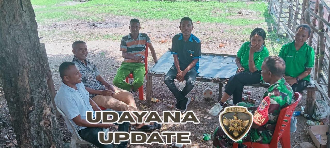 Babinsa Koramil 1618-06/Bian Berbaur dengan Warga Desa Matabesi Lewat Komsos