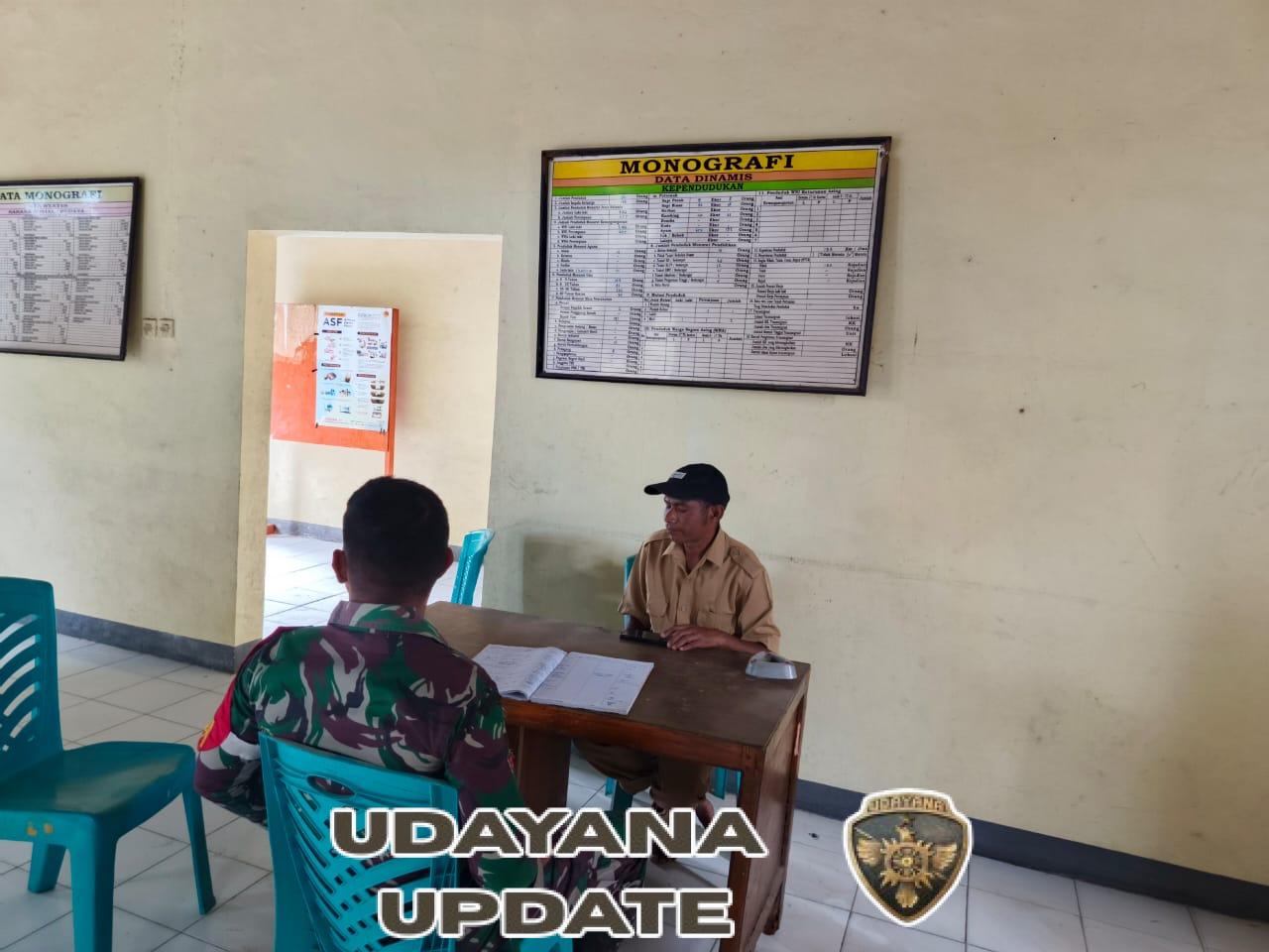 Babinsa Koramil 1602-02/Wolowaru Perkuat Kemanunggalan TNI-Rakyat Lewat Puldata Ter dan Pamwil