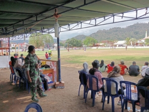 Babinsa Desa Beru Kawal Pembukaan Turnamen Kades Cup I Desa Belo Tahun 2025