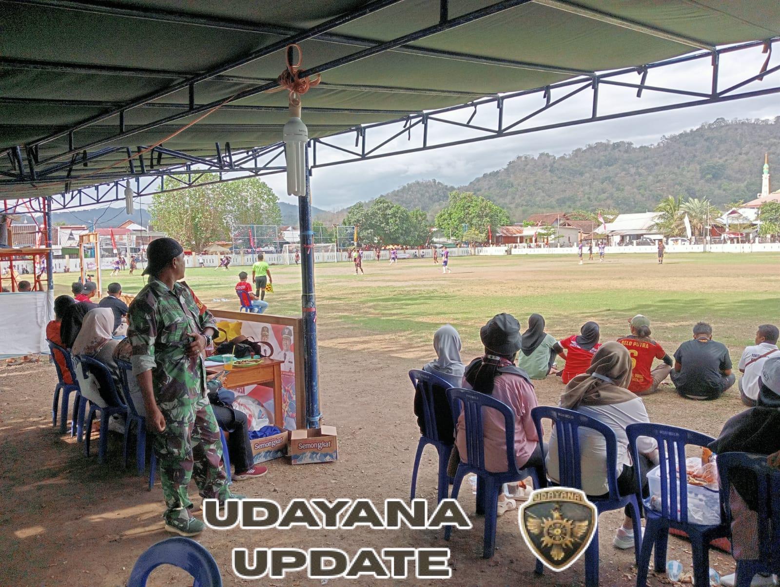 Babinsa Desa Beru Kawal Pembukaan Turnamen Kades Cup I Desa Belo Tahun 2025