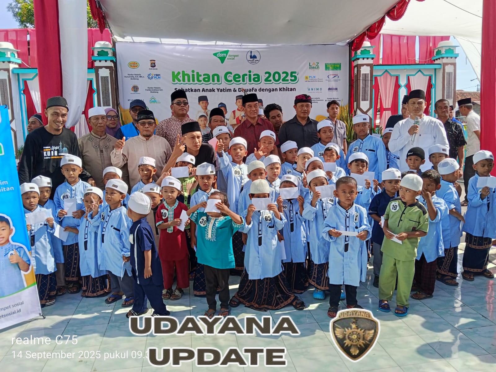 50 Anak Ikuti Khitanan Massal, Babinsa Pastikan Acara Aman dan Tertib