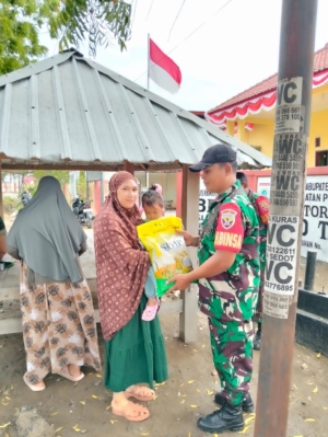 Kodim 1628/Sumbawa Barat Gelar Gerakan Pangan Murah di Kecamatan Poto Tano