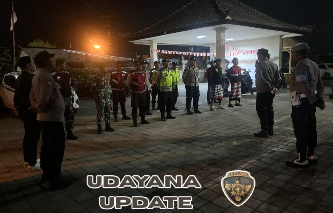 Patroli Gabungan TNI-Polri dan Pecalang Jaga Kamtibmas di Wilayah Kecamatan Susut