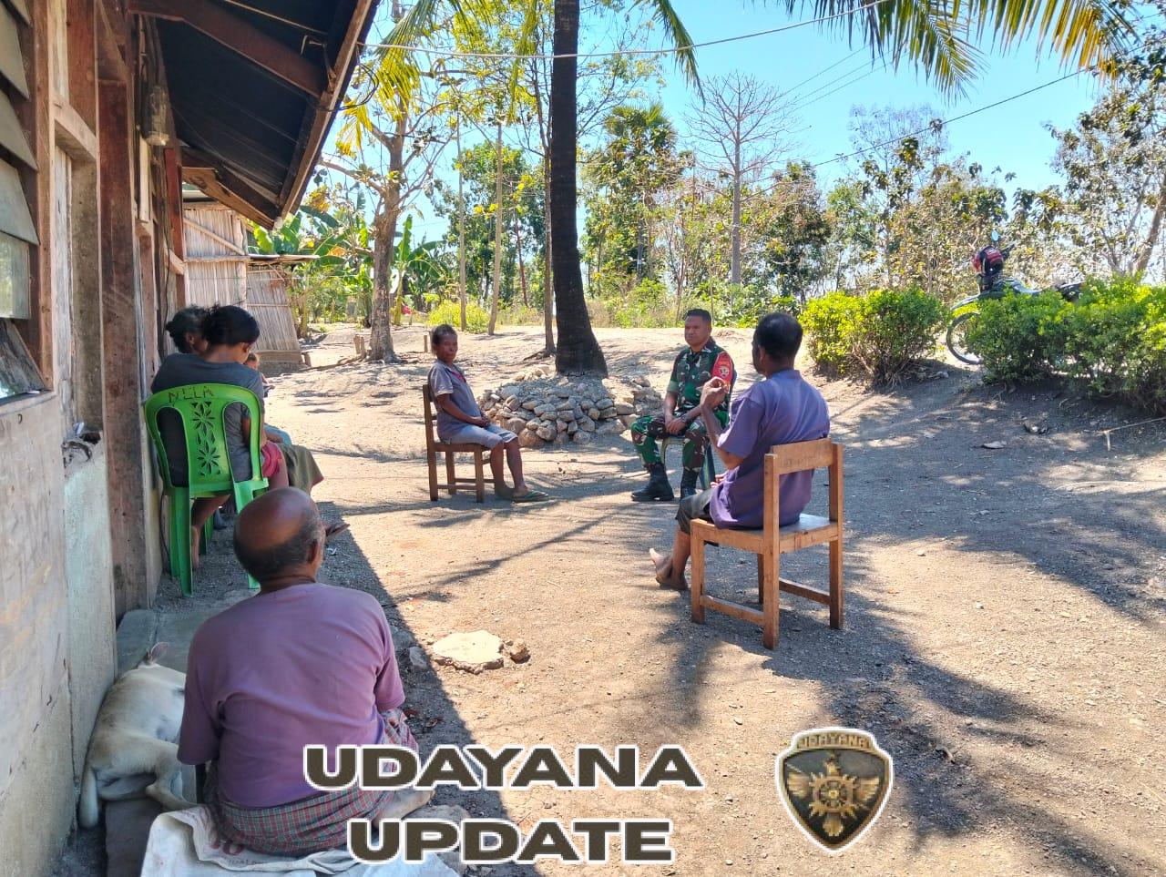 Babinsa Koramil 1618-04/Bisel Gelar Komsos, Ajak Warga Jaga Keamanan Desa Sone