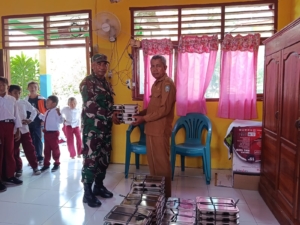 3.848 Siswa Kecamatan Madapangga Terima Makanan Bergizi dengan Pendampingan TNI
