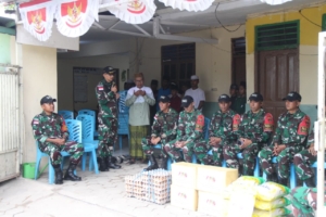 Jelang Purna Tugas,  Satgas Yonif 741/GN Berbagi Kasih Dengan Berikan Bantuan Sosial ke Panti Asuhan di Daerah Perbatasan