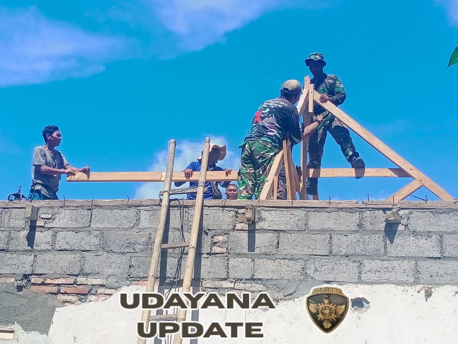 Kodim 1611/Badung Laksanakan Rehab Rumah Tidak Layak Huni untuk Warga Desa Bongkasa Pertiwi