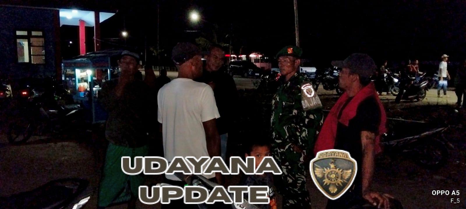 Babinsa Koramil 1628-03/Seteluk Gelar Patroli Malam, Jaga Kondusifitas Wilayah