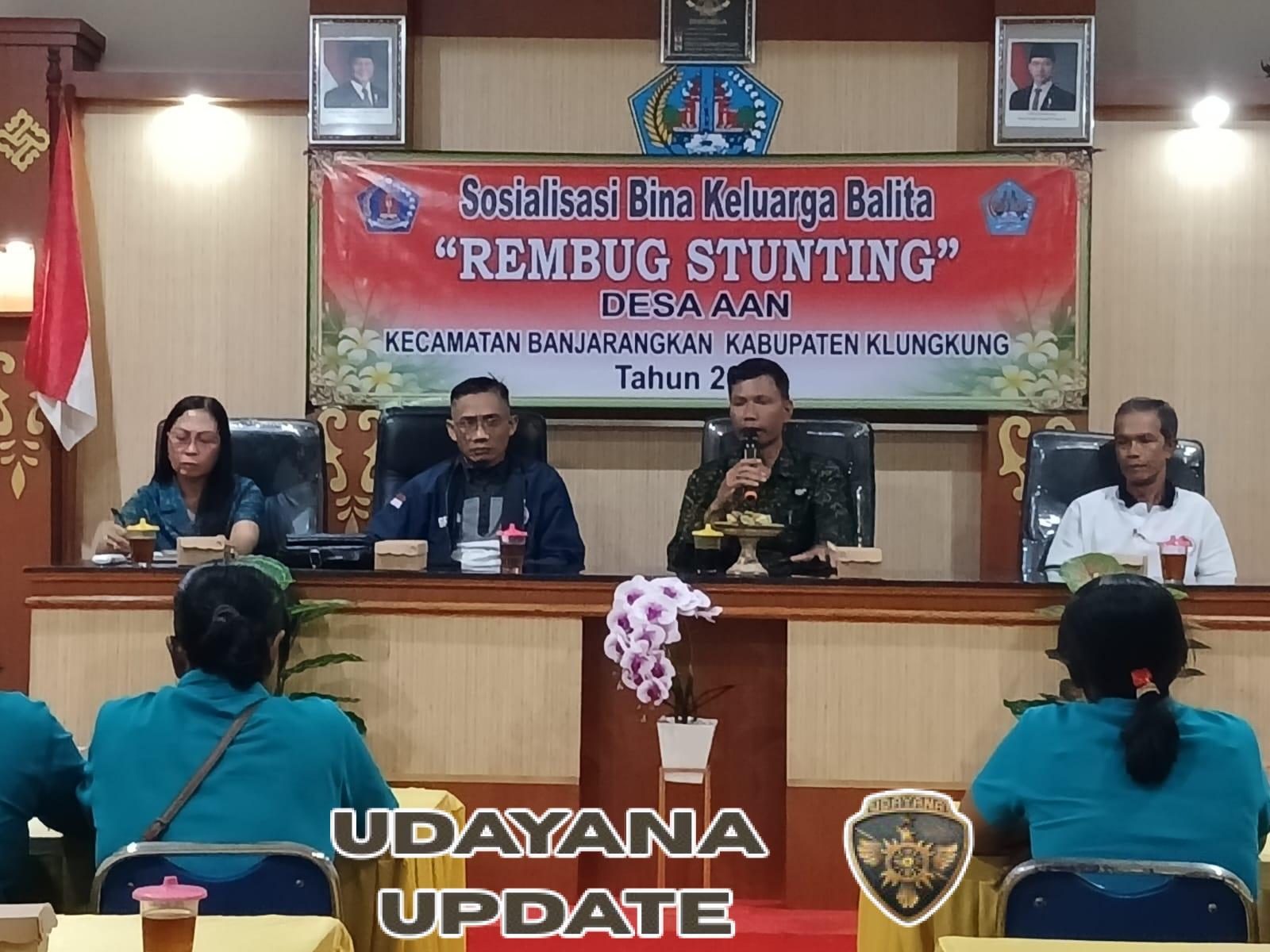 Wujudkan Keluarga Sehat Dan Bebas Stunting, Babinsa Aan Hadiri Sosialisasi Bina Keluarga Balita Rembug Stunting