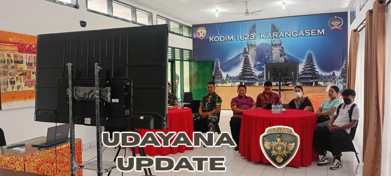 Kodim 1623/Karangasem gelar komsos dengan Komponen Masyarakat tingkat Pusat Secara Virtual