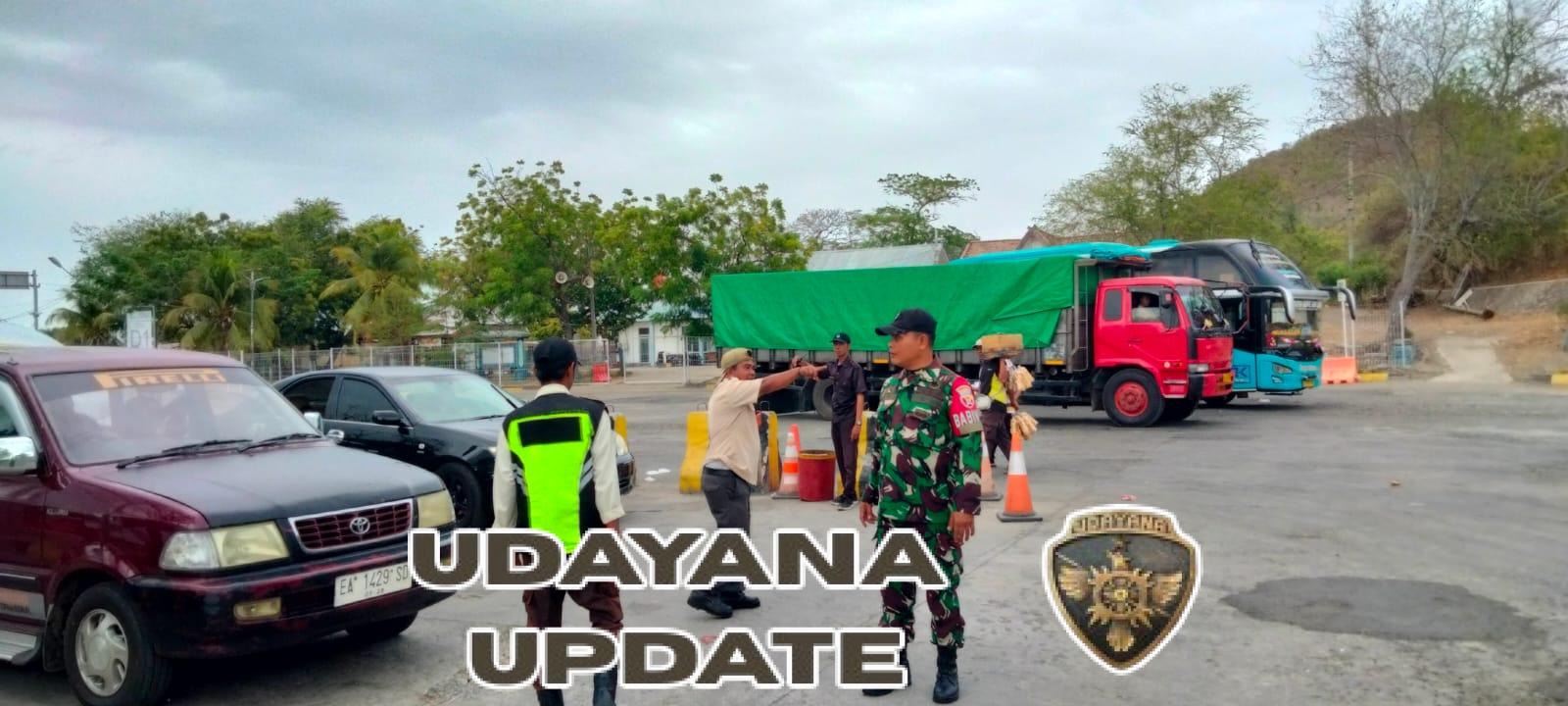 Babinsa Kokarlian Aktif Jaga Keamanan di Pelabuhan Penyeberangan Poto Tano