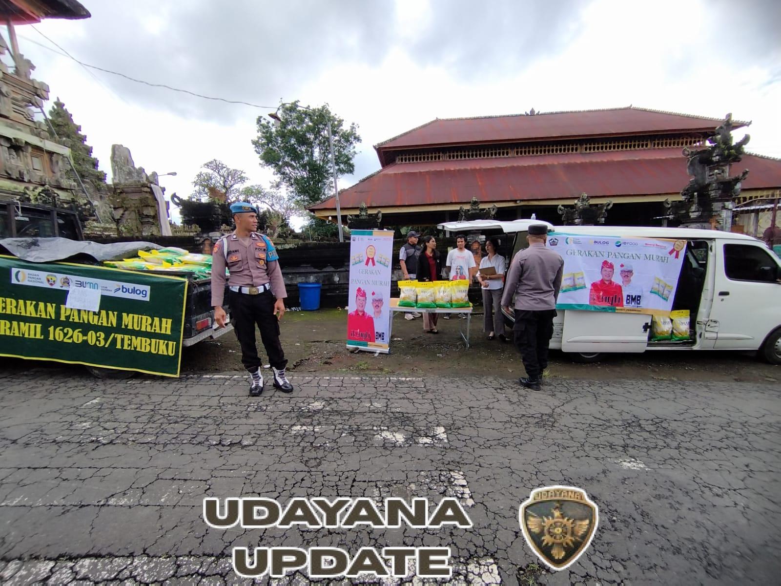 Sinergitas Polri, TNI, dan Pemda Bangli Gelar Pasar Murah di Desa Jehem