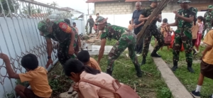 Karya Bakti TNI Koramil 03/Batutua  Dalam Rangkat Memperingati HUT TNI ke 80 Tahun 2025