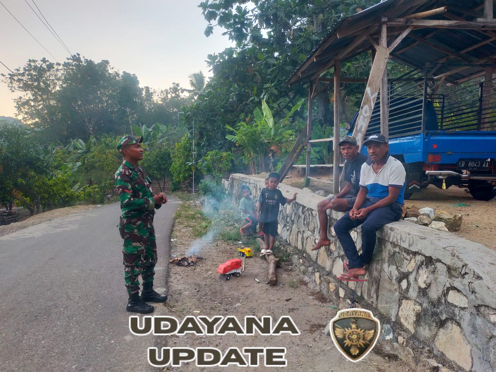 Babinsa Koramil Wolowaru Laksanakan Komsos dan Pamwil di Desa RateMangga