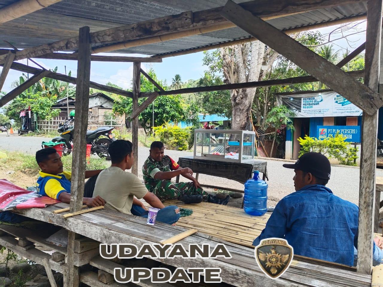 Babinsa Ende Imbau Warga Waspadai Judi Online dan Jaga Kamtibmas di Riaraja