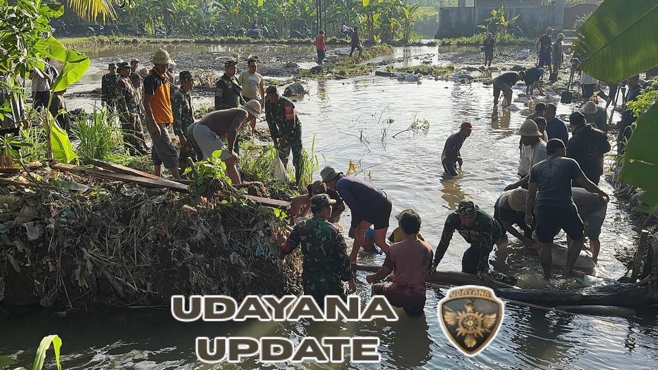 Danramil Kapten Inf I Wayan Sudana Turun Langsung Bantu Petani di Subak Sema