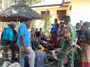 Babinsa Koramil 1618-04/Bisel Dampingi Pelatihan Pembuatan Pestisida Nabati di Desa Upfaon