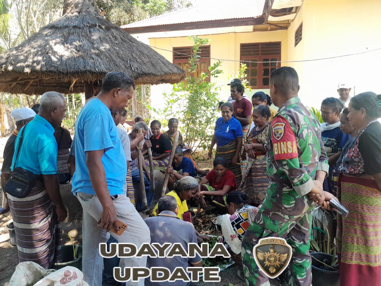 Babinsa Koramil 1618-04/Bisel Dampingi Pelatihan Pembuatan Pestisida Nabati di Desa Upfaon