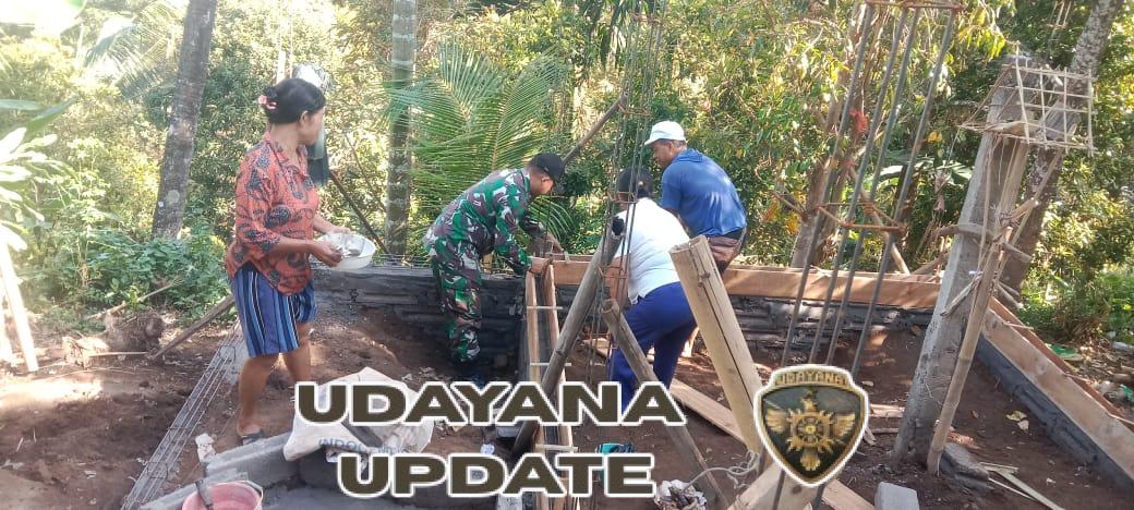 Koramil 1609-05/Sukasada Bersama Warga Gelar Bedah Rumah Tidak Layak Huni di Desa Panji