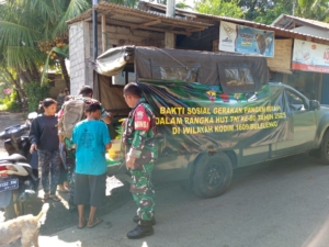 Kodim 1609/Buleleng Gelar Bhakti Sosial Gerakan Pangan Murah di Desa Pangkungparuk