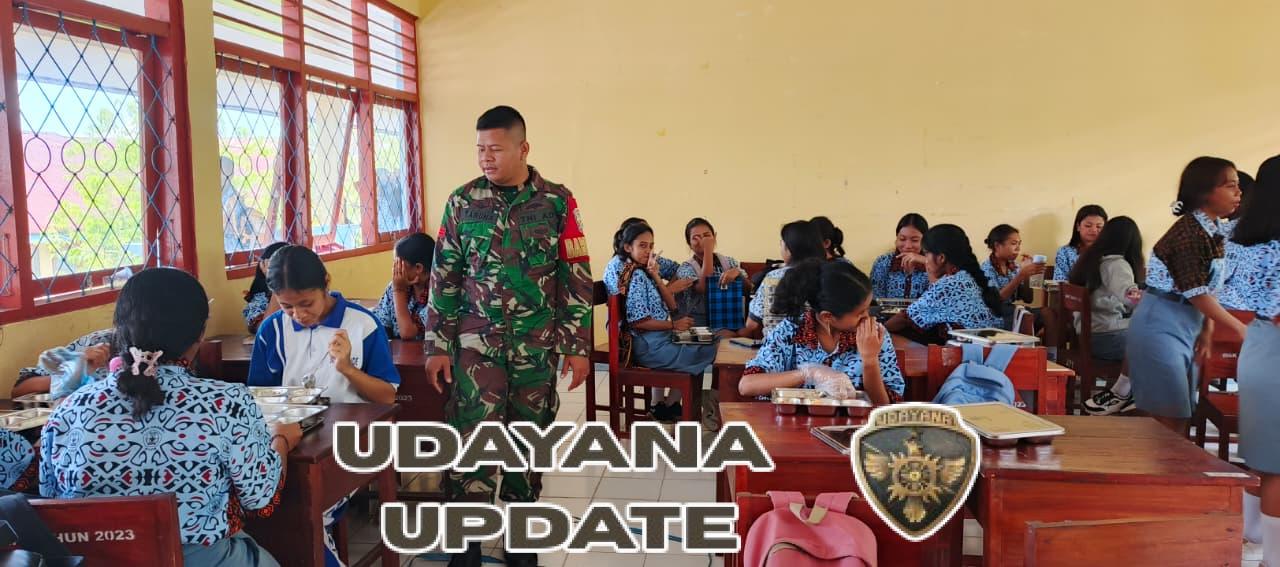 Babinsa Lakukan Pemantauan Ketat di Sekolah-sekolah Kecamatan Ende untuk Dukung MBG