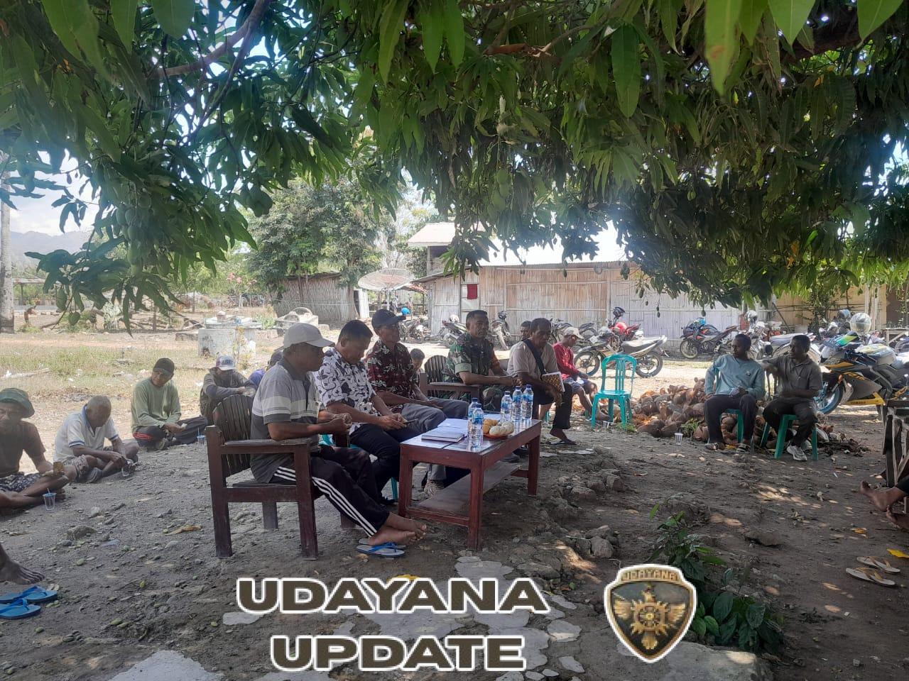 Babinsa Aesesa Hadiri Rapat Persiapan Pengerjaan Parit Tersier di Mbay 2