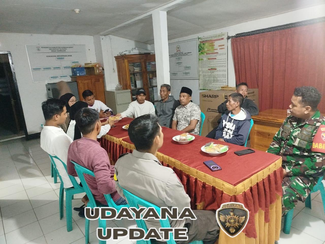 Babinsa Desa Tamekan Hadiri Pembentukan Panitia Lomba Sepak Bola Pesona Cup Mini