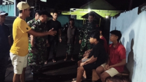 Koramil 1608-03/Sape Bersama Warga Jaga Keamanan Wilayah Kecamatan Sape