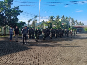 Kodim 1628/Sumbawa Barat Gelar Apel Pagi Gabungan Siaga III Antisipasi Perkembangan Situasi Terkait Demo PPS