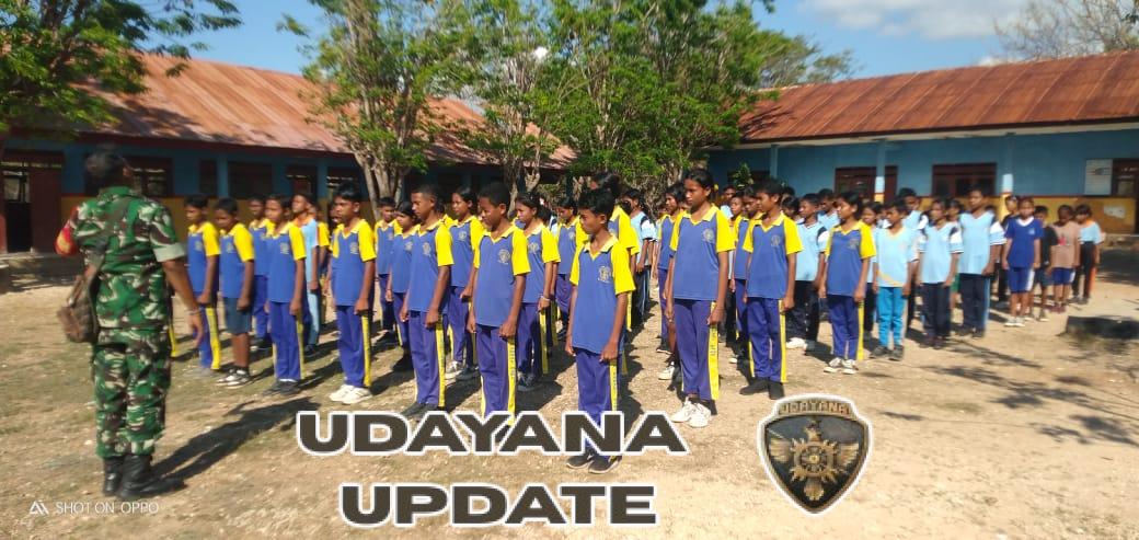 Babinsa Latih Siswa SMPN 2 Sonimanu Tingkatkan Disiplin Lewat Gerakan PBB