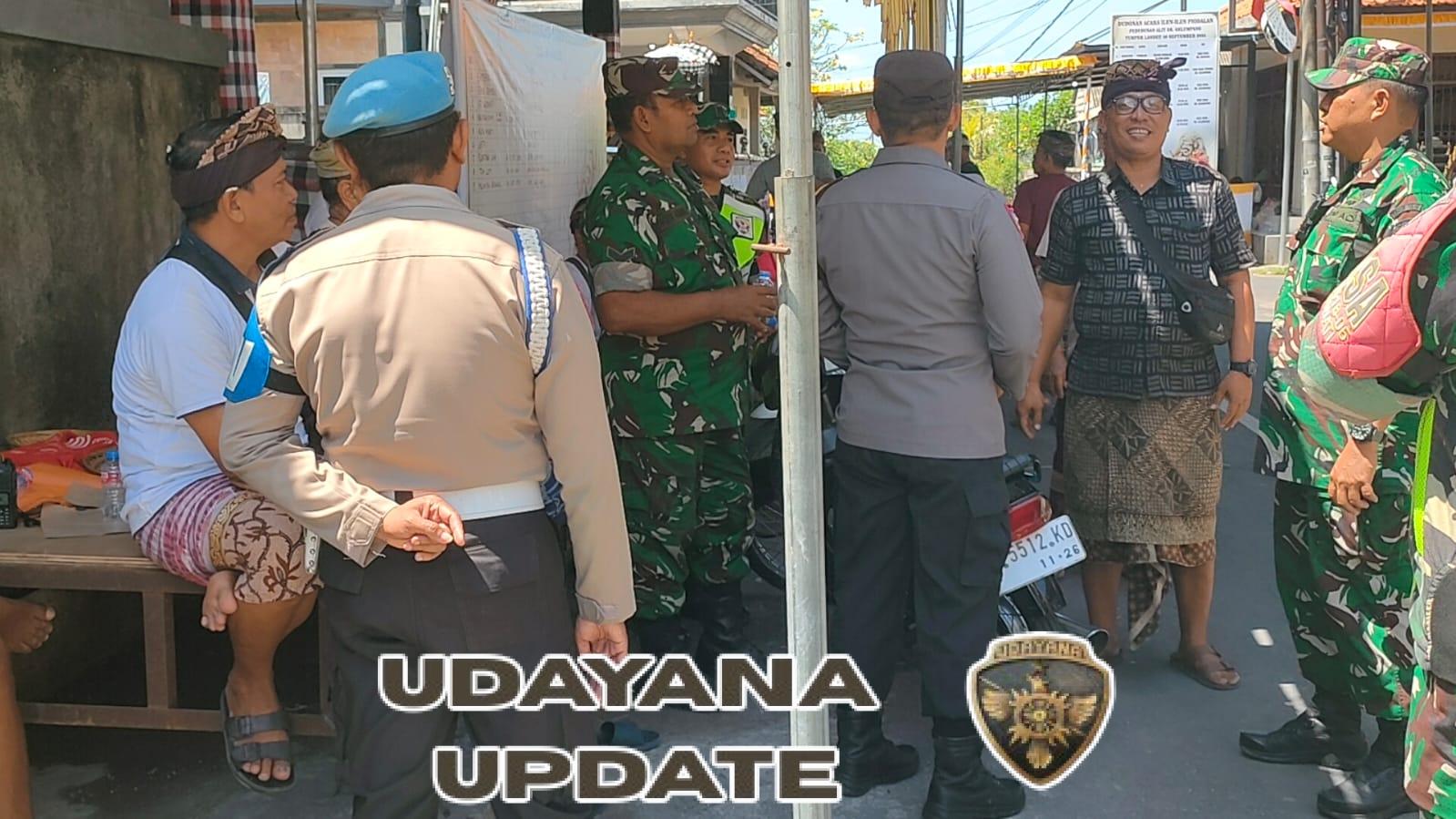 Danramil Kapten Inf Hengky Histoveri Pimpin Patroli Bersama Polsek Sukawati Jaga Kamtibmas