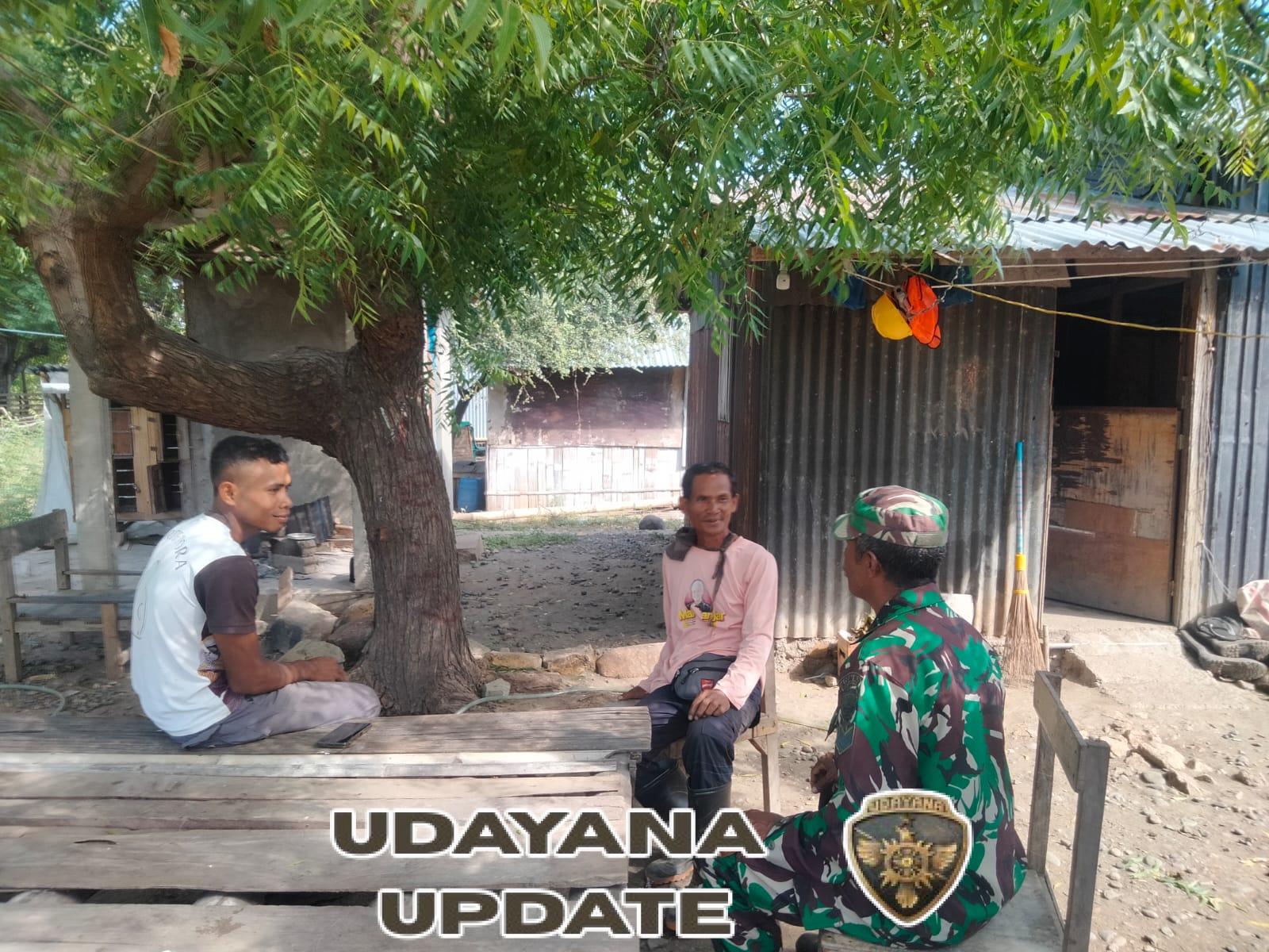 Babinsa Aesesa Laksanakan Komsos dan Monitoring di Kelurahan Mbay II