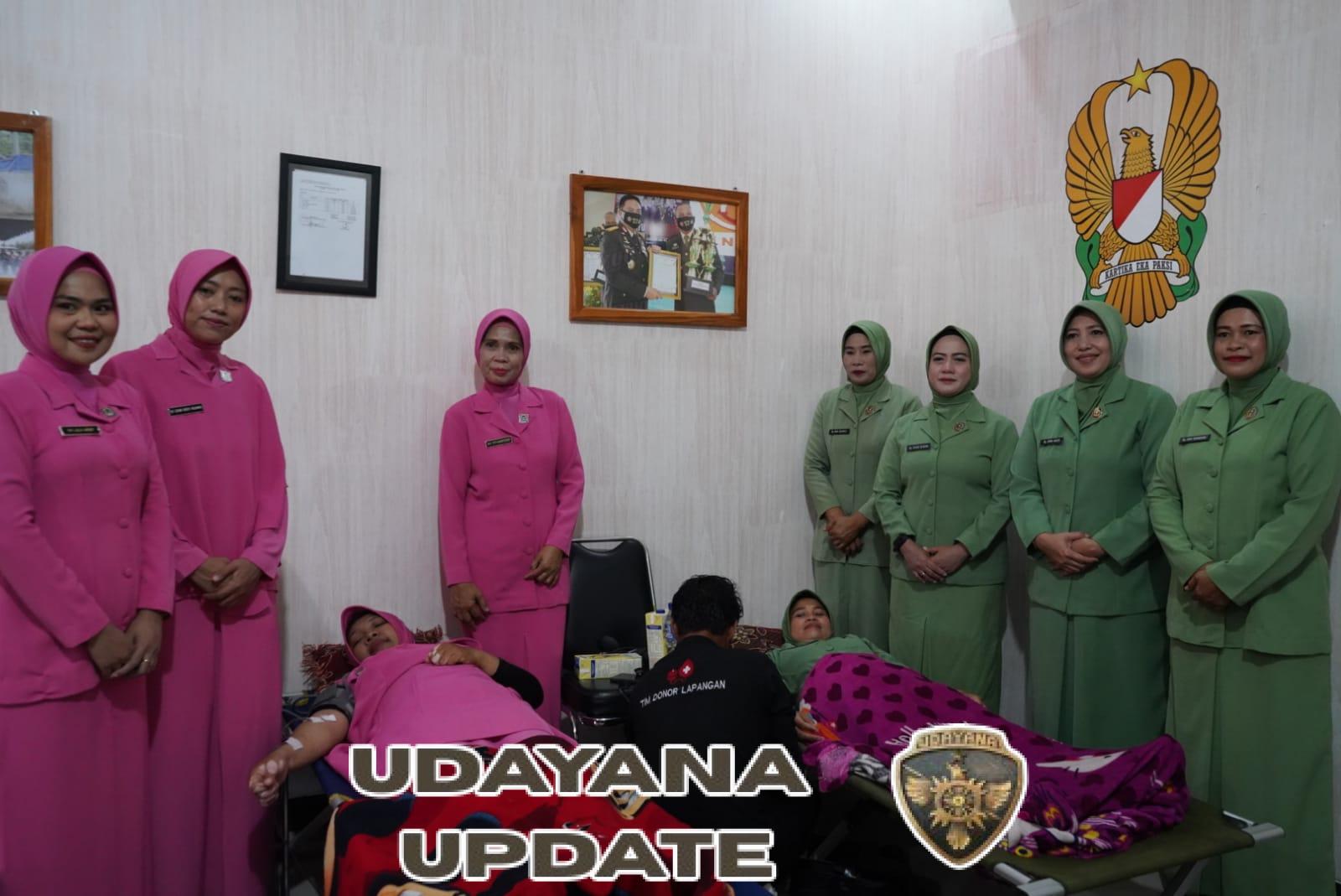 Ketua Persit Cabang XLIV Sumbawa Barat Pimpin Aksi Donor Darah Sambut HUT TNI ke-80