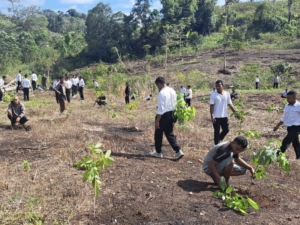 Kodim 1613 Bersama Warga Lestarikan Alam di Sumba Barat Lewat Gerakan Penghijauan