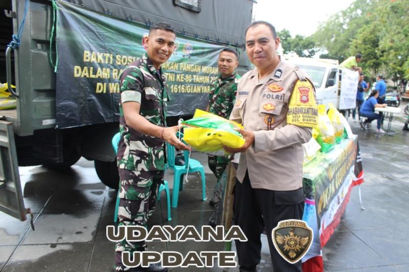 HUT ke-80 TNI, Kodim Gianyar Wujudkan Kepedulian Lewat Gerakan Pangan Murah