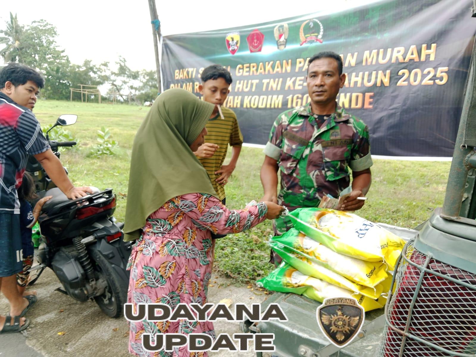 Kodim 1602/Ende Gelar Pasar Pangan Murah Bantu Warga di Desa Raterua